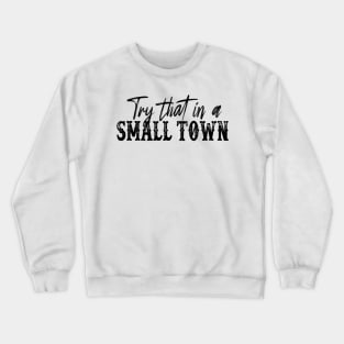 Try That In A Small Town Shirt Lyric Shirt American Flag Quote Country Music Shirt Country Music Lovers Shirt Gift For Music Lovers Crewneck Sweatshirt